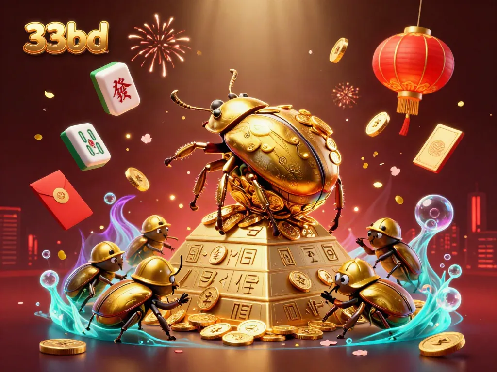 Experience thrilling gameplay options at 33bd with vibrant casino symbols and animated elements in 3D.