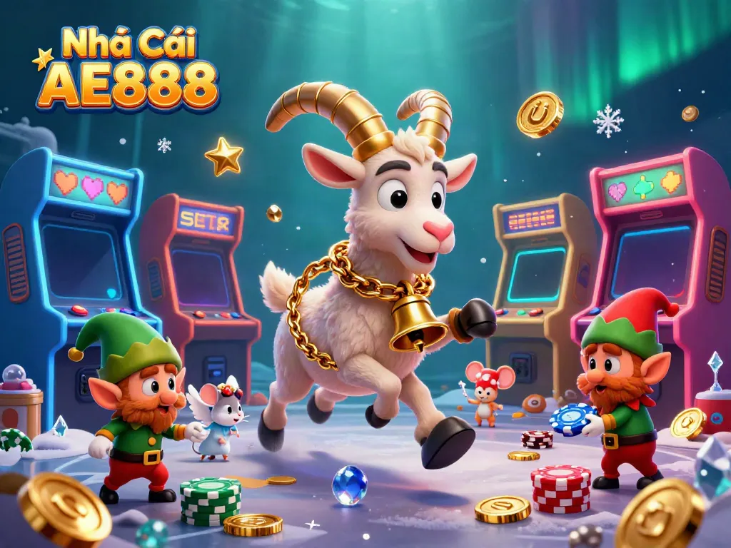 Engage in thrilling action at Nhà Cái AE888's vibrant and festive gaming scene.