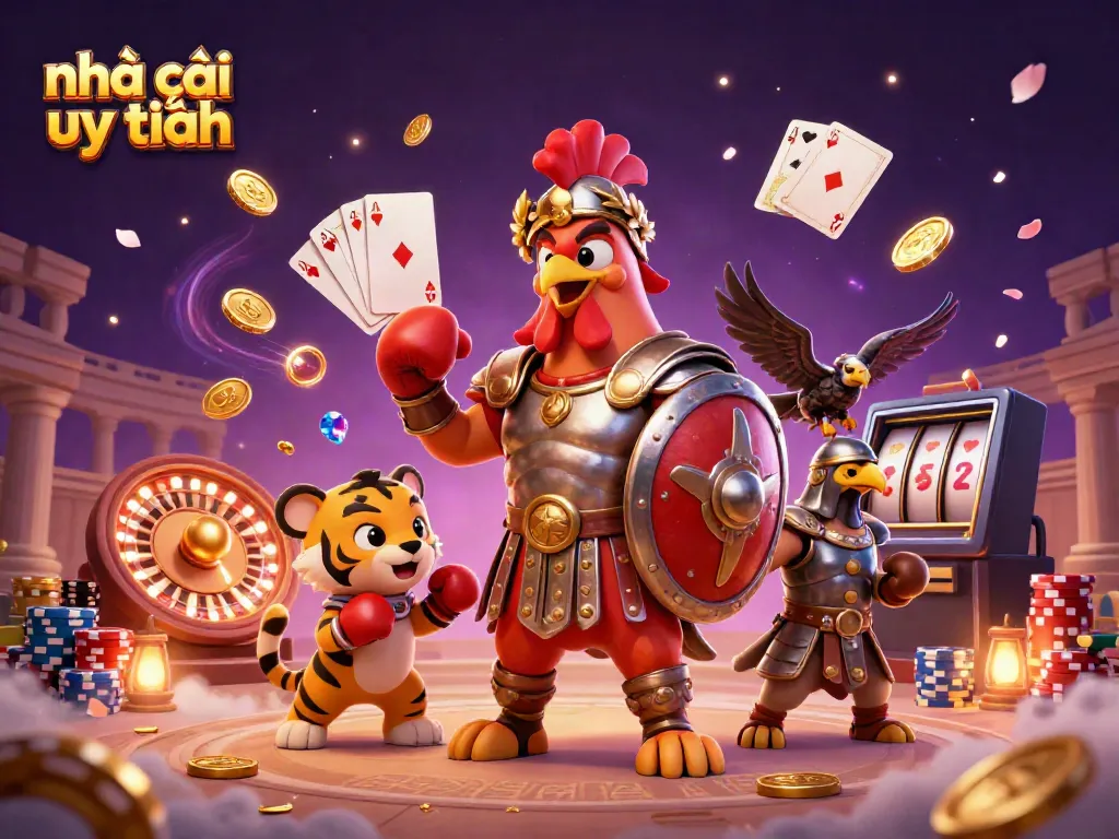 Experience thrilling gaming at nhà cái uy tín with dynamic characters and casino elements.