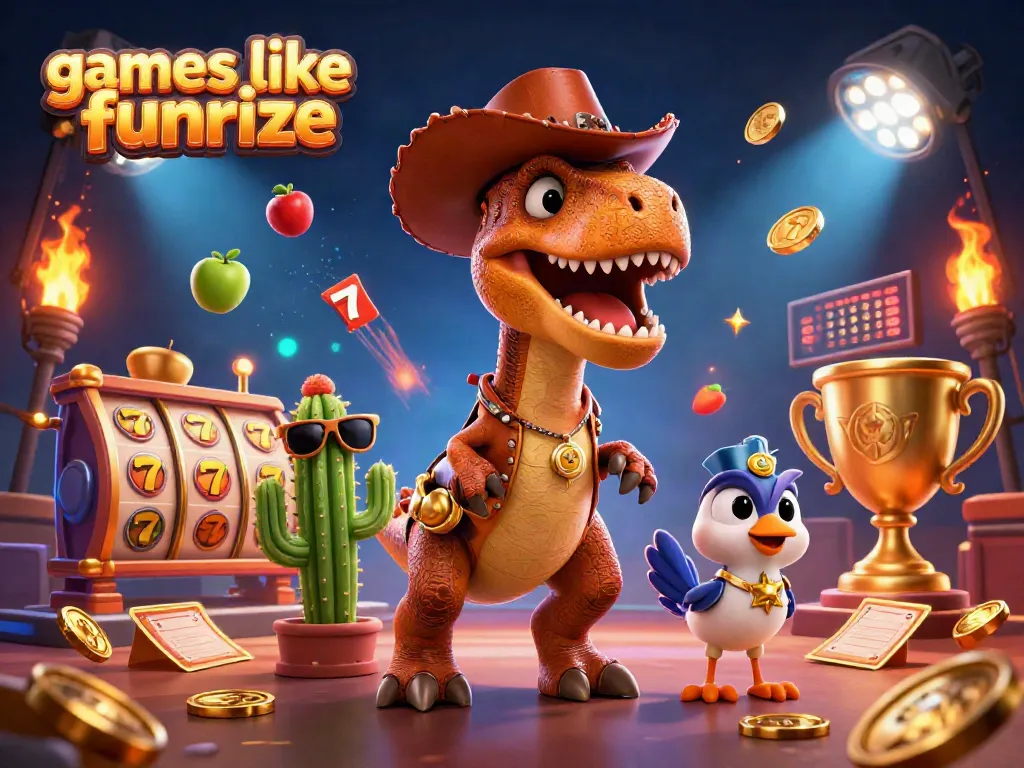 Engage in thrilling games like Funrize with exciting slot reels and vibrant characters!