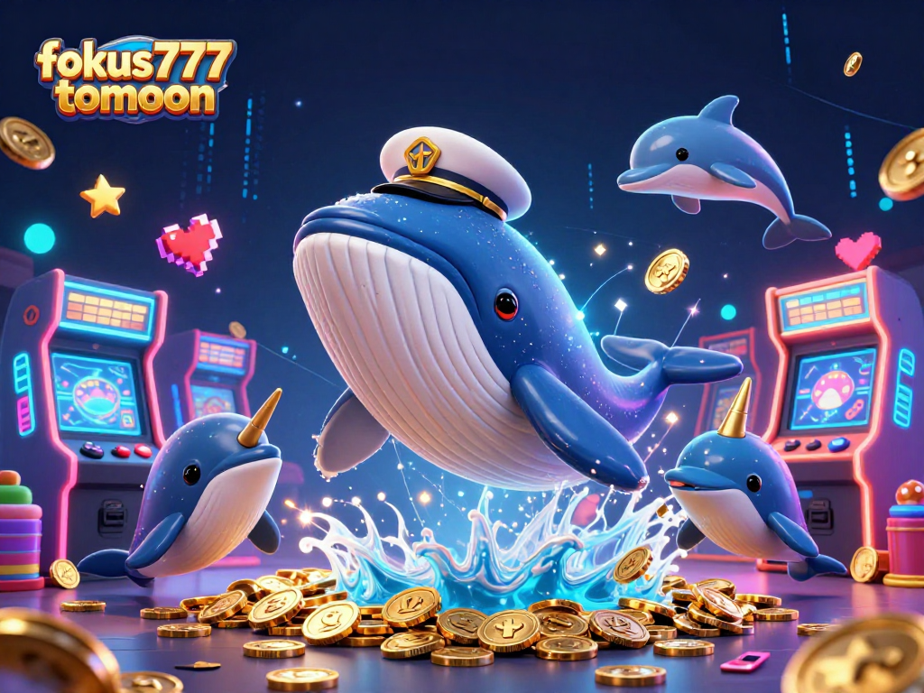 Join fokus777tomoon's thrilling gaming adventure with whales, dolphins, and arcade excitement!
