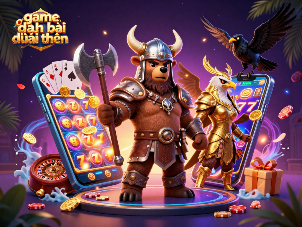 Experience game đánh bài đổi thưởng with vibrant Viking-themed casino action and dynamic game elements.