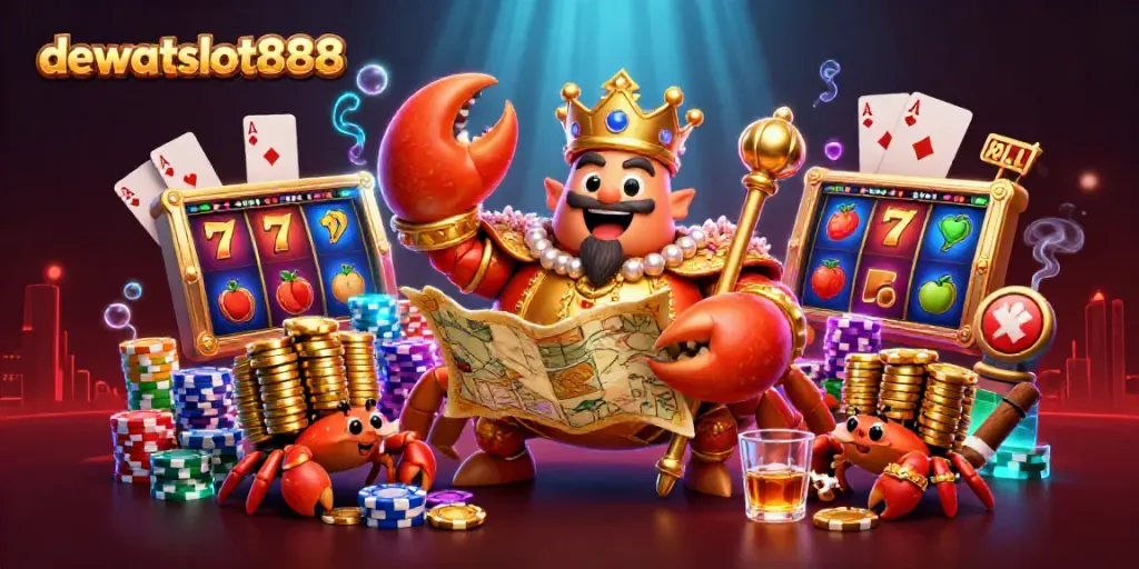 Permainan terbaik dari dewataslot888 di dunia kasino dengan berbagai simbol slot mengkilap.