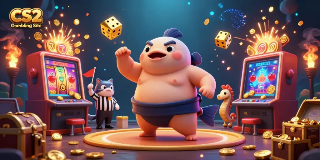 Experience thrilling gameplay at a CS2 Gambling Site with dynamic characters and vibrant casino elements.