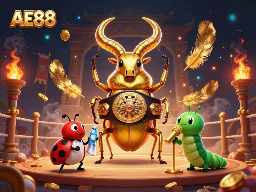 Engage in the exhilarating AE88 betting scene featuring a dynamic boxing match with mythical characters.