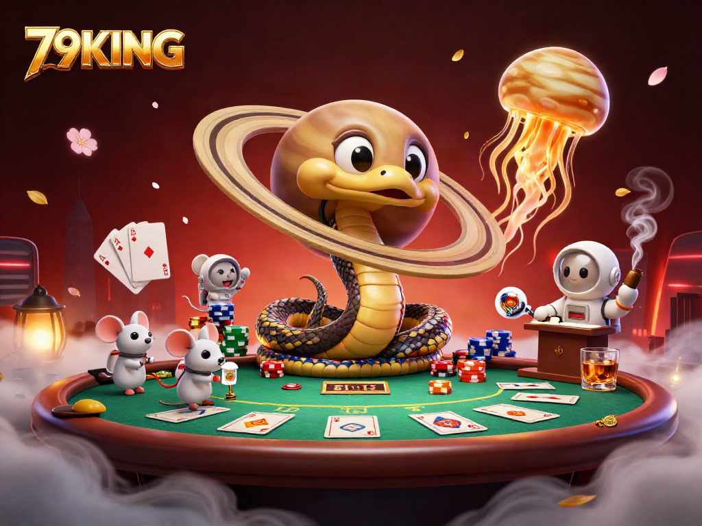 Engage with the thrilling universe of 79KING, experiencing casino bets with cosmic creatures.