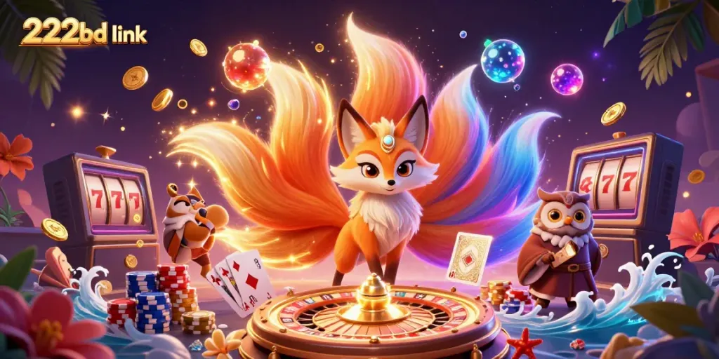 Experience the excitement of the 222bd link in a vibrant casino world filled with magical elements.