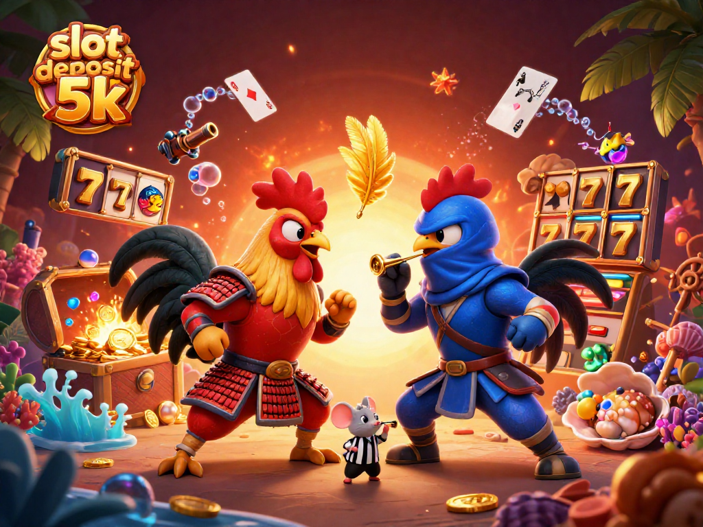 Menangkan permainan menarik dengan slot deposit 5k dan raih jackpot besar dalam ilustrasi penuh warna