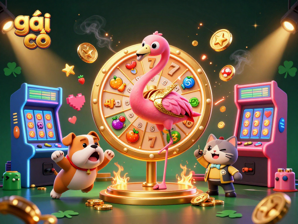 Engage with exciting gambling activities featuring gái gọi amidst vivid colorful gaming elements.