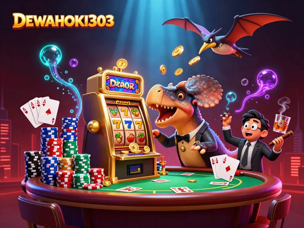 DEWAHOKI303 menampilkan dinosaurus pachycephalosaurus bermain slot menghasilkan jackpot di kasino