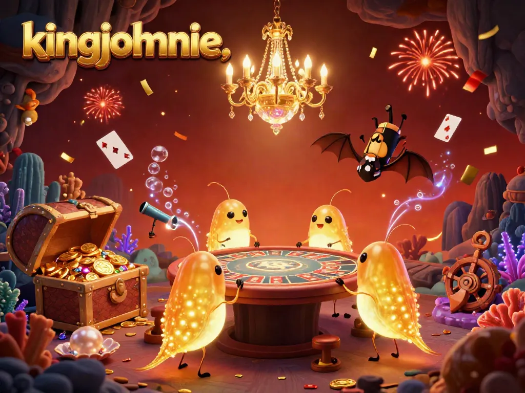 Engage in the excitement at kingjohnnie casino as glowworms illuminate the underwater gaming scene.