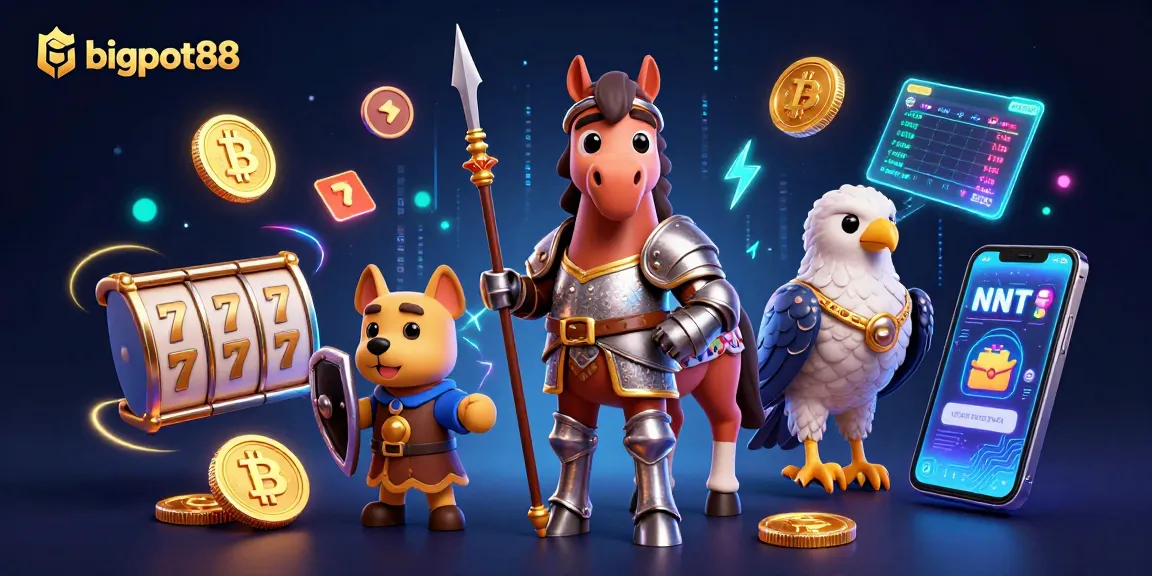 BIGPOT88 menghadirkan pengalaman bermain kasino dengan keseruan slot dan jackpot yang menarik dalam ilustrasi 3D.