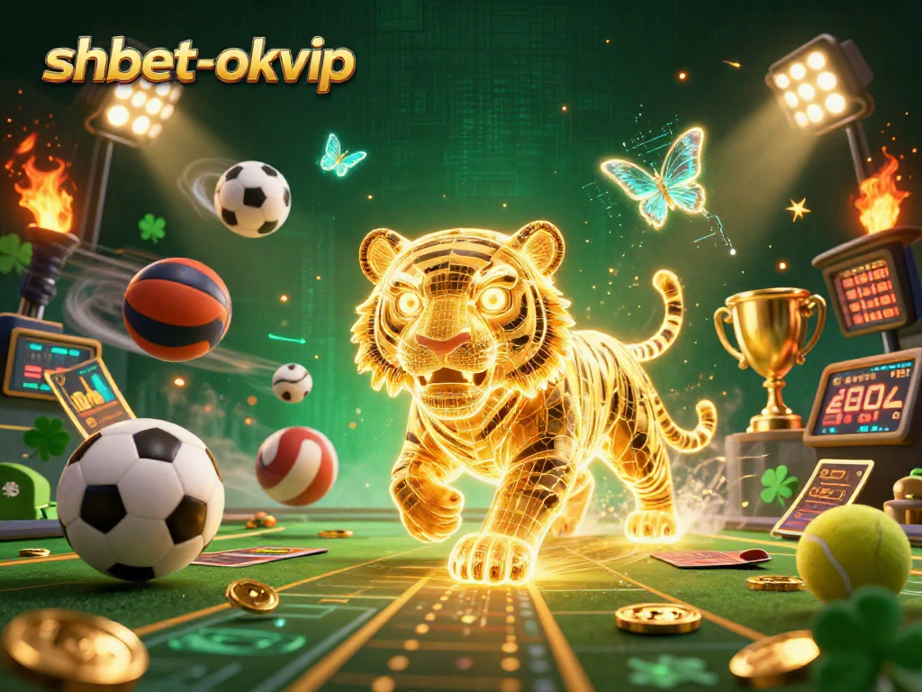 Experience vibrant gaming excitement with shbet-okvip in a captivating 3D casino scene.