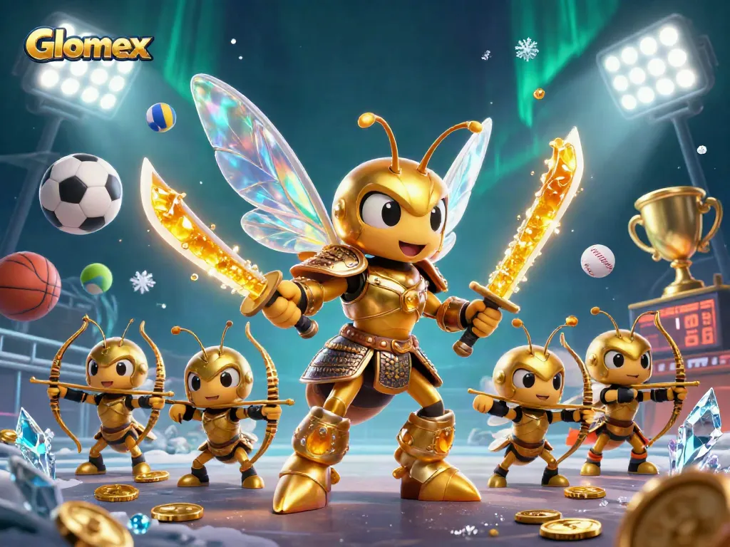 Glomex enhances your sports betting with dynamic golden hornet warriors and vivid game elements