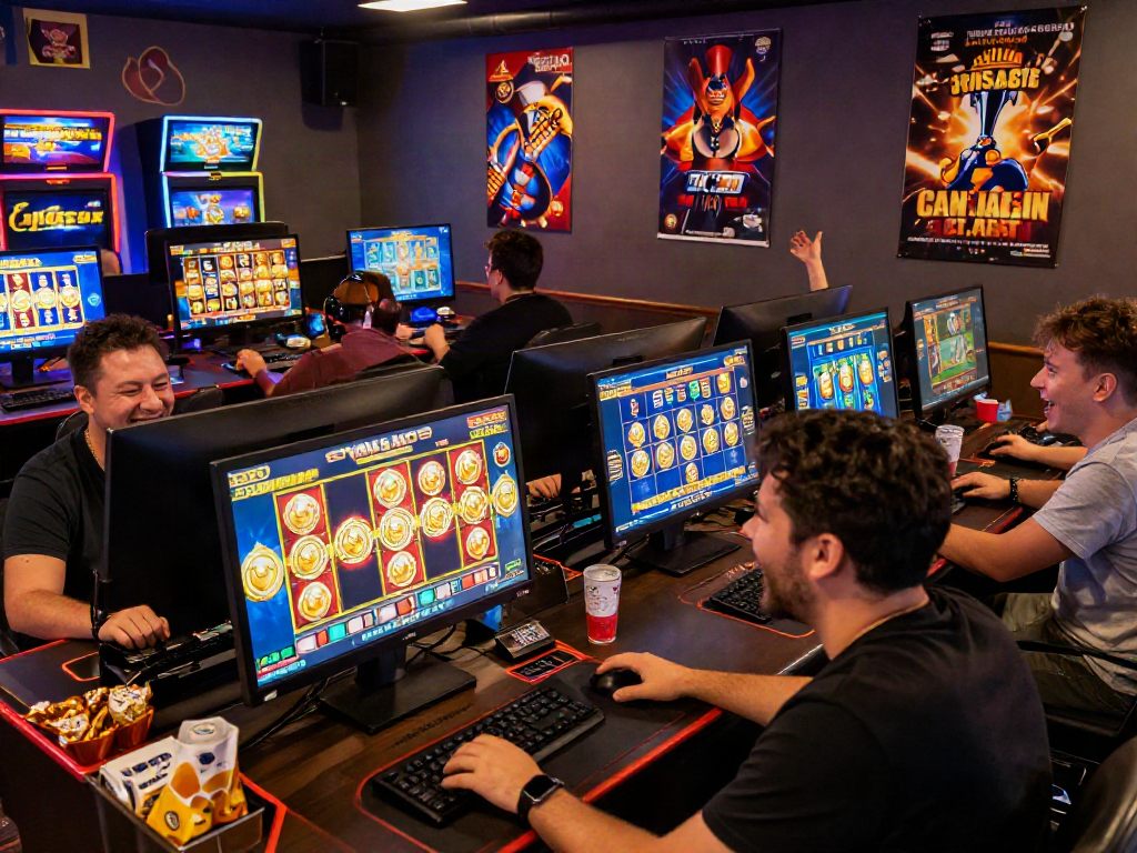 Engaging online casino scene featuring players enjoying slot depo 5k games with vibrant graphics.