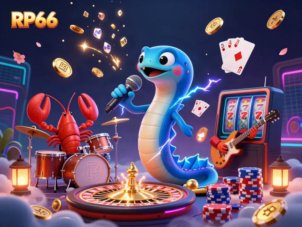 Experience the underwater adventure with RP66 as the electric eel DJ and friends create a vibrant casino scene.