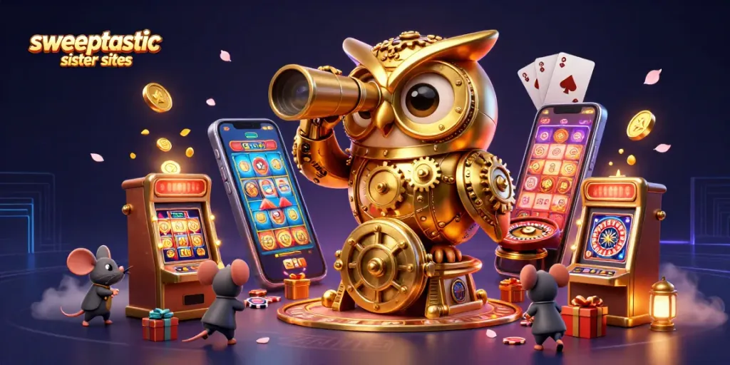 Spin to win with the Sweeptastic sister sites in a vibrant gaming scene full of fun.