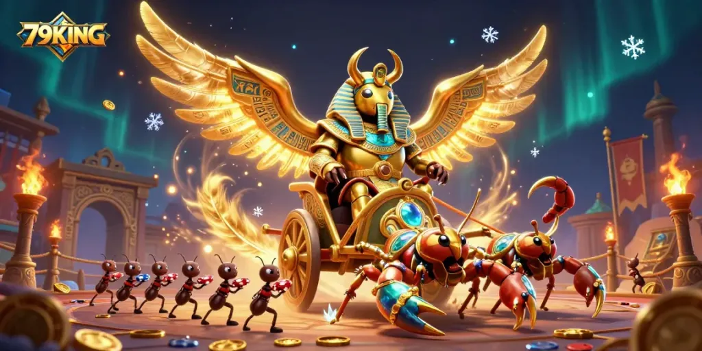 Engage in thrilling adventures with 79KING and explore vibrant 3D casino elements.