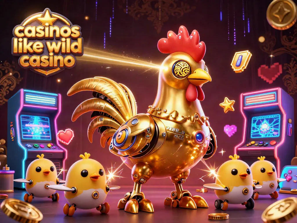 Experience casinos like wild casino with a vibrant 3D scene featuring unique gaming characters and elements.