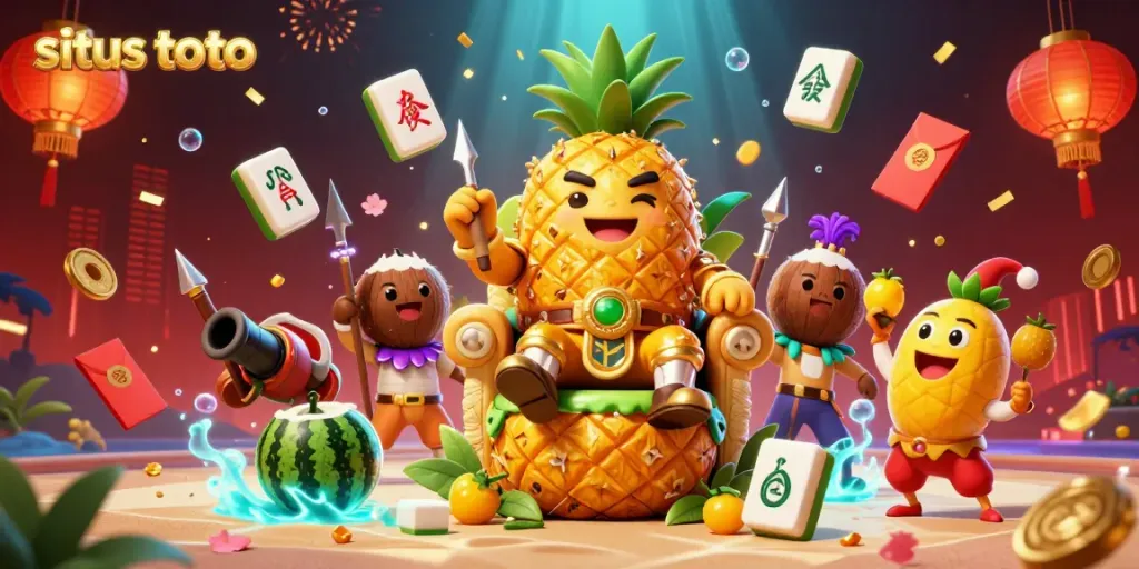 Engage with situs toto casino adventure featuring golden pineapple king and vibrant elements of luck.