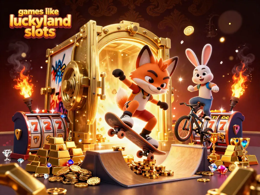 Experience thrilling fun with games like luckyland slots featuring vibrant 3D characters and casino elements.